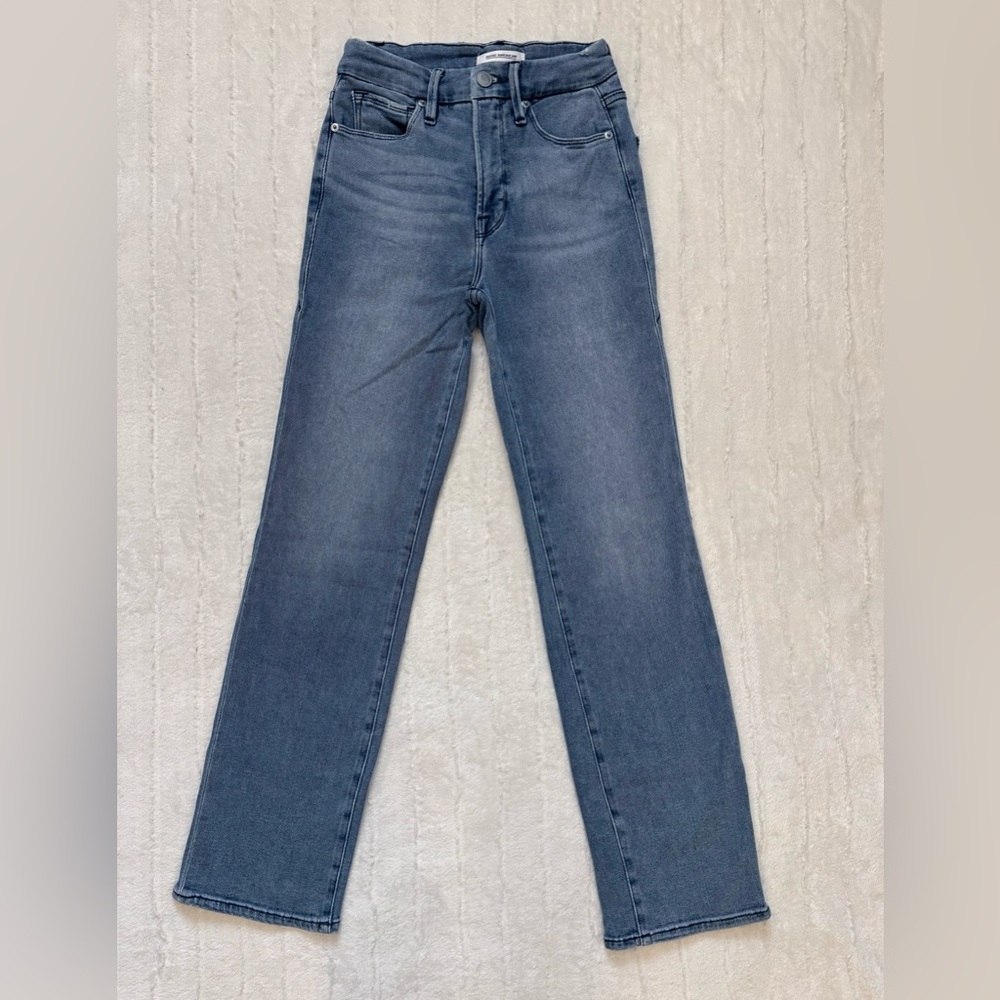 Good American Good Legs Straight Jeans High Rise 00/24 Medium Wash GS941TFT